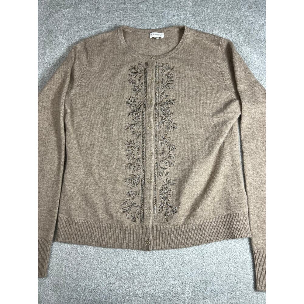 Garnet Hill Women's Brown Button Down Cashmere Sweater Size Medium - Picture 5 of 8